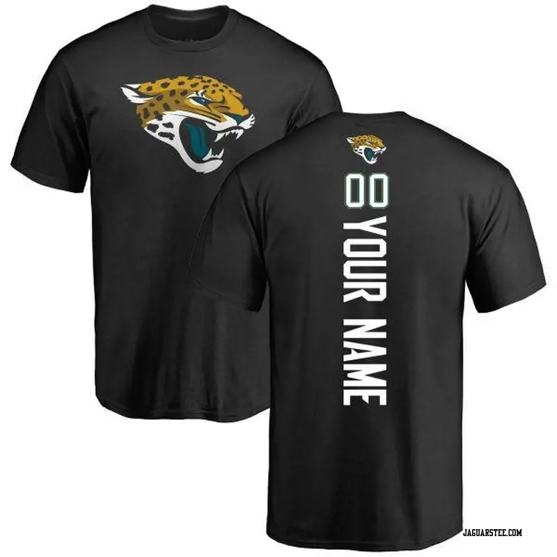Youth Jacksonville Jaguars ＃00 Custom Black Backer T-Shirt