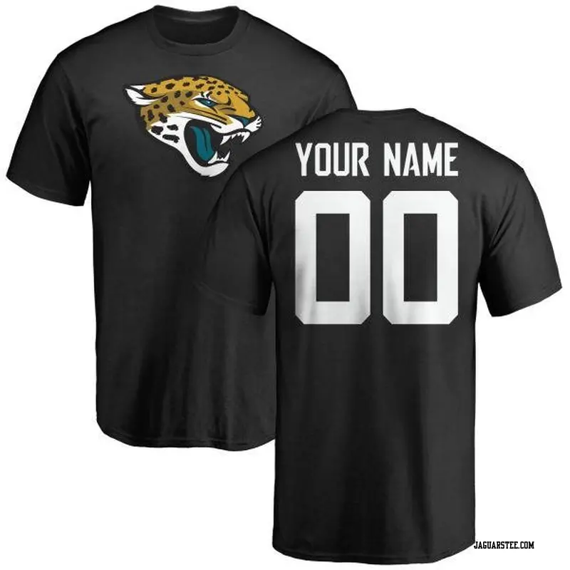 Youth Jacksonville Jaguars ＃00 Custom Black Logo T-Shirt