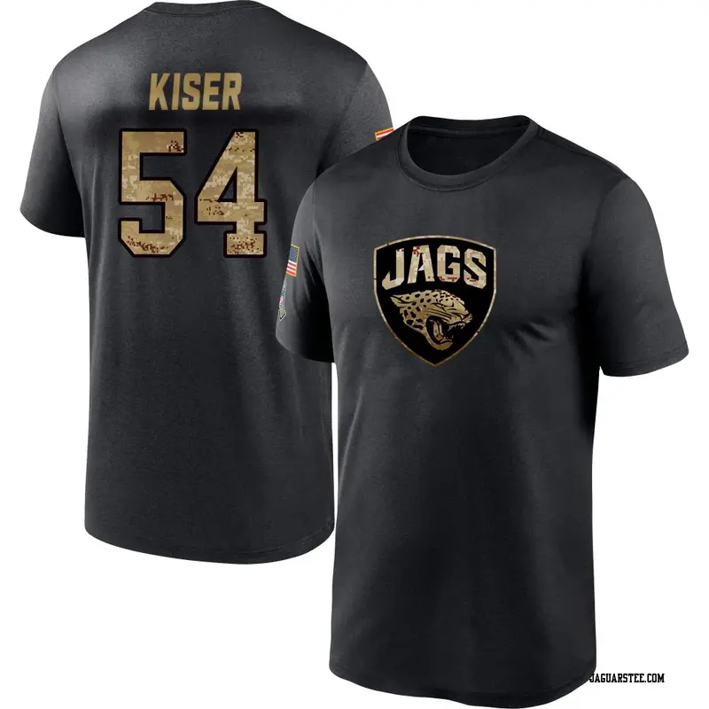 Youth Jacksonville Jaguars ＃54 Jack Kiser Black 2020 Salute To Service Performance T-Shirt